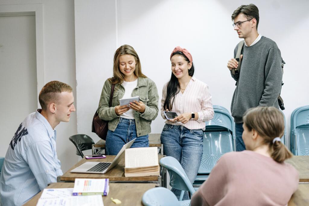 International students interacting in China waiting to take advantage of the numerous career opportunities and networking.