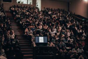 Students in a lecture hall