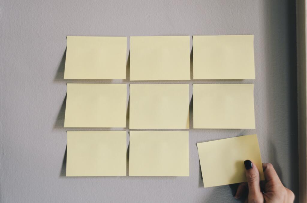 The picture shows how the student tries to organise her literature review 